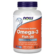 NOW Foods Omega-3 Fish Oil, 200 Softgels