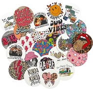 Random Country Fun Assorted Freshie Cardstock Cutout Rounds 2” in | 12 pk mixed, Scented Aroma Bead 