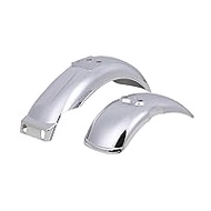 CustomDivine Front Rear Fender Front and Rear Set for Honda Monkey Gorilla Motorcycle Custom Parts (Plated Silver)