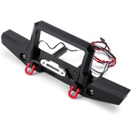 RC Decoration Metal Front Bumper With LED Light for 1/10 RC Crawler TRX-4 Defender Bumper Upgrade Pa