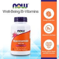 NOW Supplements, Niacinamide (Vitamin B-3) 500 mg, Energy Production, 100 Veg Capsules