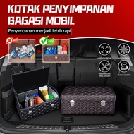 Luggage storage Box PVC Leather Trunk Organizer Box Foldable Car Luggage Organizer Bag