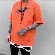 [PAGANS STORE] Korea Snapple Trendy English Loose Dropped Shoulder Pure Cotton Short Sleeve Tee