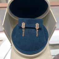 Shiny Premium Earrings Gold Live Full Diamond Rose Gold High Version Horseshoe European American V E