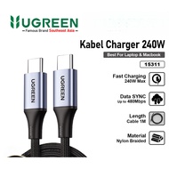 UGREEN 15311 TYPE C TO TYPE C PD FAST CHARGING 240W NYLON BRAIDED ORIGINAL DATA CABLE