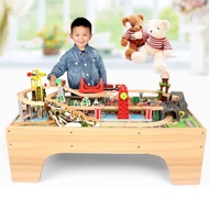 Overpass100Toy Wooden Creative Locomotive Lift Electric New Model Track Educational City Transportat