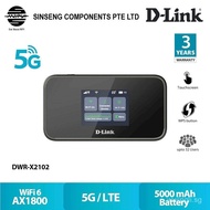 【In stock】D-Link WiFi 6 5G NR MIFI with TFT LCD Touchscreen 4G/5G Sim Card Router | DWR-X2102 AGYN