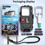 15M-30M Diving phone case black waterproof phone case for iPhone and mainstream phones outdoor divin