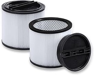 2 Pack Replacement for Shop Vac 90304 Standard Cartridge Filter Type U/X/W Fits Most 5 to 16-Gallon 