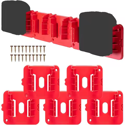 5 Pack Battery Holder Battery Mount For Milwaukee 18V Battery Dock Holder Fit For 48-11-1815 48-11-1