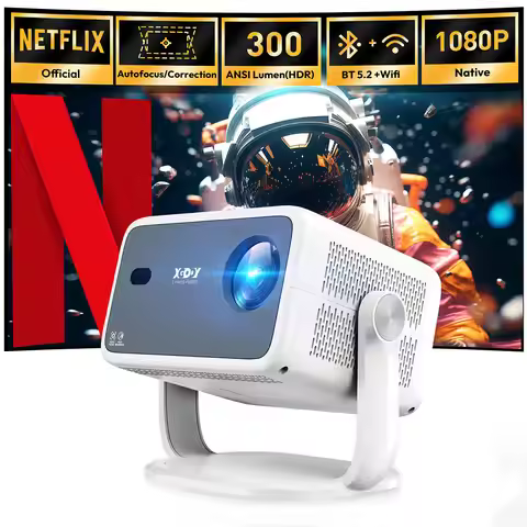XGODY Gimbal N6 Projector Full HD 1080P 2.4G 5G WiFi LCD LED Video Movie Beam Android Projector Home