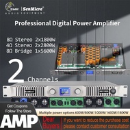 VBH7 SenMicre NX21800 2x1800W 8ohm Professional Digital Power Amplifier 2 Channel 1U DJ Subwoofer Po
