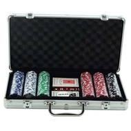 Texas Hold Em Poker Set Aluminum Case 500 Dice Chips กระเป๋าใส่กระดุมเล่นโป๊กเกอร์ Texas Hold Em พร้