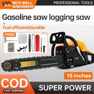 22" Chainsaw Heavy Duty Petrol 2 Stroke Chain Saw 52cc EASY START (with Free Gift!) High Performance Gasoline Chain saw