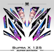 STRIPING SUPRA X 125 CARBON SKU 100 BATMAN STICKER HONDA SUPRA X 125 WAVE 125I SUPRA X 125R A1
