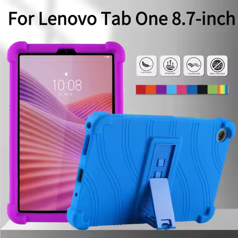 Case for Lenovo Tab K9/Tab One Cover 8.7 inch (TB305FU), Kids Friendly Soft Silicone Adjustable Stan