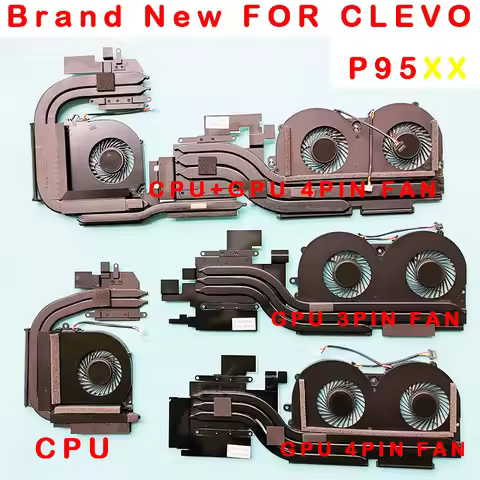 New CPU/GPU Cooling Radiator Heatsink Fan for Clevo P950 P950HP P950HR P950ER P955HR 6-31-P9502-HB0-