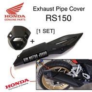 HONDA RS150 (V1/V2) Exhaust Cover &amp; Muffler Cap Cover /Rs-150 Ekzos Pipe Set Matt Black + Free Gift