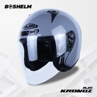 BOSHELM Helm NJS Kronoz STONE GREY GLOSSY Helm Half Face SNI