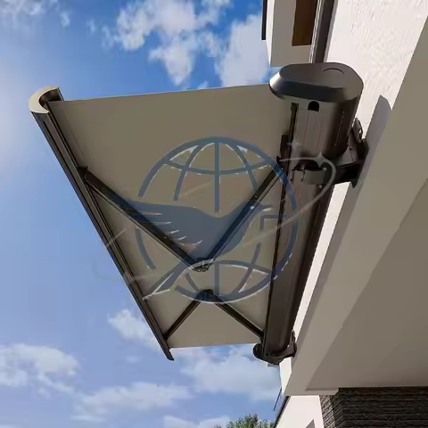 Automatic Awning Outdoor Cassette Foldable Awning Sun Shades Outdoor Retractable Awning Garden Build