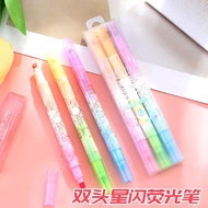 Double-Headed Star Glitter Glitter Highlighter ins High-Value Star Glitter Pen Glitter Pen Glitter K