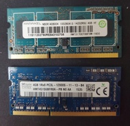  laptop notebook 筆記電腦 SO-DIMM ram 記憶體 2條 共 8GB DDR3 PC3L DDR3L 1.35V