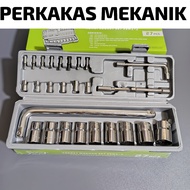 MATA 27 Pcs Shock Wrench Set / 27 Socket Wrench Set 1/2 & 1/4 Inch 6 Pt Socket Wrench Set 4-21 mm / 