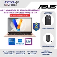 Asus VivoBook 14 A1404V-APB012WMS 14'' FHD Laptop Terra Cotta ( Core 7 150U, 16GB, 1TB SSD, Intel, W