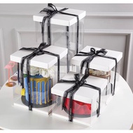 (Min 2 Pcs) Tall Cake Box Transparent Tall Cake Box