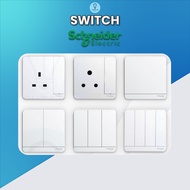 [𝗦𝗜𝗥𝗜𝗠] Schneider Avataron Series White Switches & Sockets Suis Lampu Rumah Suiz Soket Suis Lampu so
