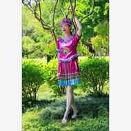 3 มีนาคม ชนเผ่า เสื้อผ้าชนกลุ่มน้อย ผู้หญิง Yi Miaozi Miaozu Yaozu การเต้นรําชุดผู้ชาย Tujia Yaozu ส