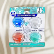 ฝาครอบแปรงสีฟัน Toothbrush Protectors 1 or 4 Brush Pods [Guru Nanda®]