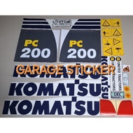 Excavator Sticker pc 200-8Komatsu