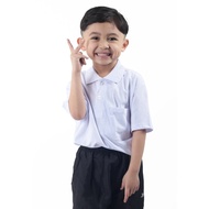 Baju Putih Berkolar Tshirt Lengan Pendek/Panjang (BAJU SAHAJA)