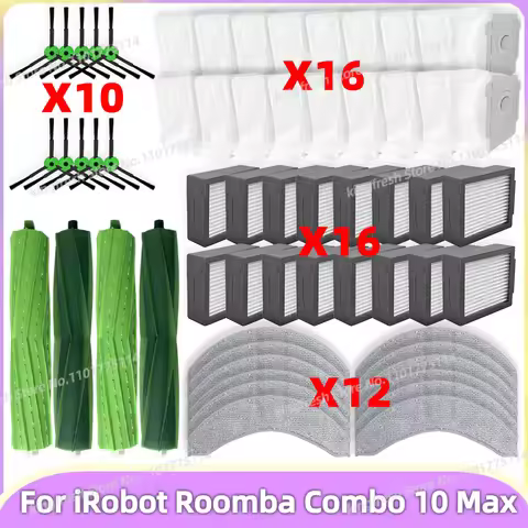 Fit For iRobot Roomba Combo 10 Max, iRobot Roomba COMBO J7+ / J9+ Vacuum Parts Main Roller Side Brus