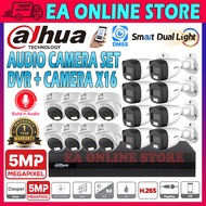 DAHUA Smart Dual Light Audio 5MP 🌟16-CHANNEL🌟 Full HD 1620P CCTV 16CH DVR and Camera Package