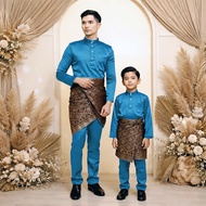 Baju melayu slim fit with zip traditional wear for men premium quality Pearl Skin Satin