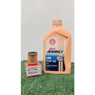 Shell Advance 4T Oil Engine w/oil Filter