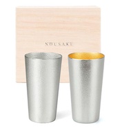 經典純錫杯對杯(純錫・金箔)木盒組