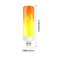ID LED Flame Effect Light Bulbs LED Flame Bulb USB Rechargeable
