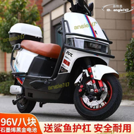 】大牛車96v3000瓦雙碟剎電動車電瓶車男女72v踏板電動摩託車長跑王