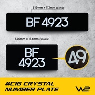 #C16_RL88 CRYSTAL NUMBER PLATE / ACRYLIC FONTS / CRYSTAL NOMBOR PLAT KERETA