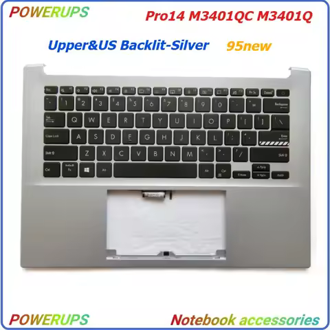 New Laptop US Backlit Keyboard Upper/Palm rest Case/Cover/Shell For ASUS Vivobook Pro14 M3401QC M340