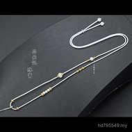 Lanyard 1 Pendant Rope Mummy Handmade diy Agate Gold Necklace Rope Hanging Neck Braided Rope Jade Pe