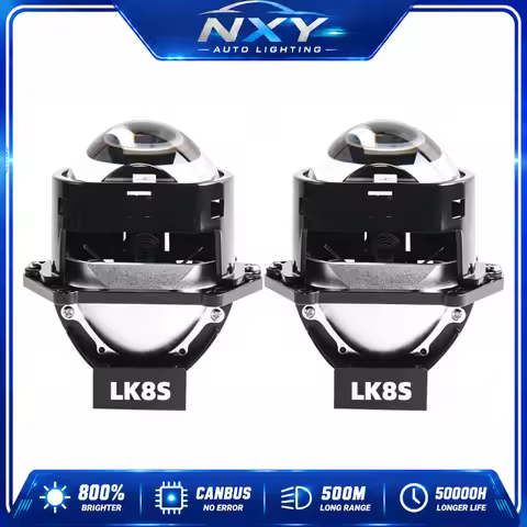 NXY LK8S 3 Inch Square Matrix Bi LED Projector Lens Headlight 120W High Power Hi Lo Beam Super Brigh