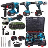 (แพ็ค4) MOLITA สว่านไร้สาย 3 ระบบ 299V +เครื่องเจียร์ไร้สาย + สว่านโรตารี่ไร้สาย+บล็อกแบตเตอรี่ แบตเ