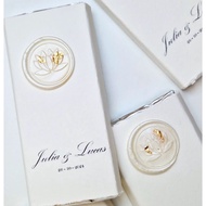 (CFR) Orchid (Pearl White Gold Foil) - 1 Pcs Instant Wax Seal Coin Ready to Use HS21 DIY wax seal in