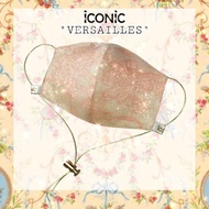 iCONiC - VERSAILLES Sparkling Mask Collection #4417 สี Old Rose - หน้ากากผ้า วิบวับ โก้หรู หน้ากากผ้า หน้ากากแฟชั่น หน้ากาอนามัย