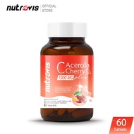 [60 เม็ด] Nutrovis C Acerola Cherry 1000 mg Plus นูโทรวิส ซี อะเซโรล่า เชอร์รี่ 1000 มก. พลัส วิตามินซี /IM
