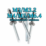 304 stainless steel blind rivets, open rivets M3/M3.2/M4/M5/M6.4*L=4-25MM【ZHX-JY-MB】
